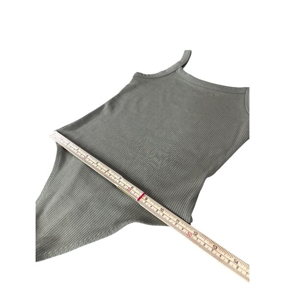 American Eagle Ribbed Bodysuit Olive Tank Top Style S/P/CH - Picture 10 of 11